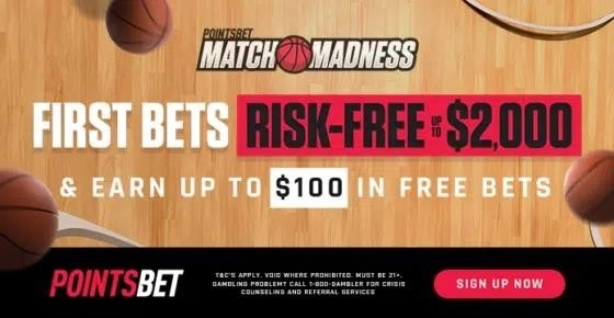 PointsBet March Madness Offers: Risk-Free Bets up to $2,000