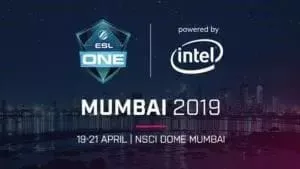 Логотип мероприятия ESL One Mumbai 2019 с логотипом Intel