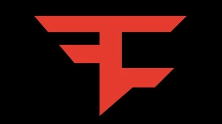 Логотип клана FaZe красным цветом на черном фоне.