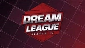 The Dream League shield with the words Season 13 beneath it on a red background