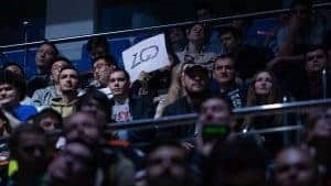 Fans at the 2018 EPICENTER Major cheer on teams during the live games