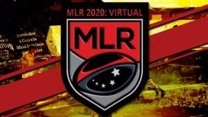 A shiled with a rugby ball in the centre. The letters MLR appear above it