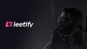 CS:GO Agent, Dragomir, appears in black and white, smoking a cigarette. The Leetify logo appears beside him.