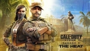 Captain Price and another Operator pose together with the Slums map in the background and the Call of Duty Mobile Season 6 The Heat logo in the corner.