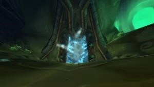 An ominous gate leads to the Serpentshrine Cavern in WoW Classic TBC.