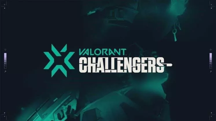 Слова Valorant Challengers появляются на зелено-черном фоне.