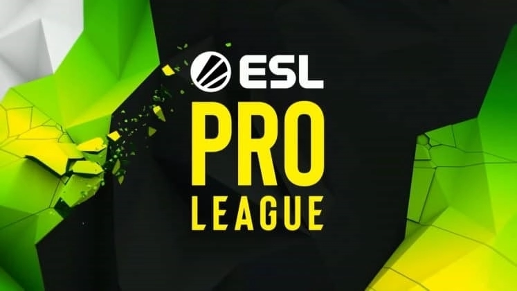 Слова «ESL Pro League» появляются на черном, зеленом и белом фоне.