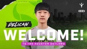 Overwatch League player Se-hyun “Pelican” Oh stands behind the words 