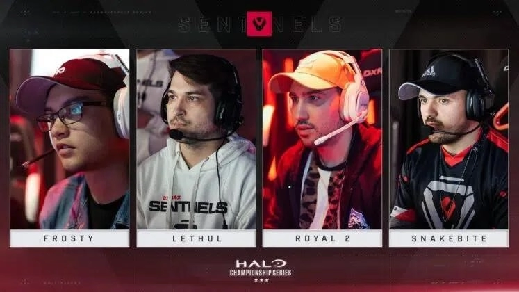 Состав Sentinels во время прямой трансляции Halo Championship Series