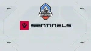 Логотип Sentinels появляется на белом фоне под логотипом Halo Championship Series.