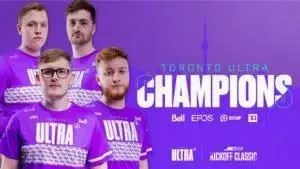 Ultra's Call of Duty roster appear against a purple background, the word 