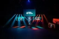 The LEC stage set up for the showdown between Excel and G2