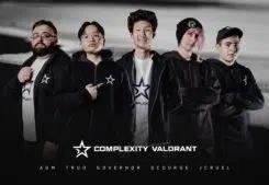 The new roster for Complexity Gaming stand together in their team jackets and jerseys