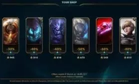 Your Shop with discounted skins