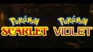 На черном фоне появляются логотипы Pokemon Scarlet и Violet.