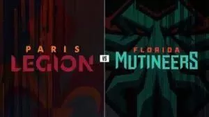 The logos for the Paris Legion and the Florida Mutineers appear side by side