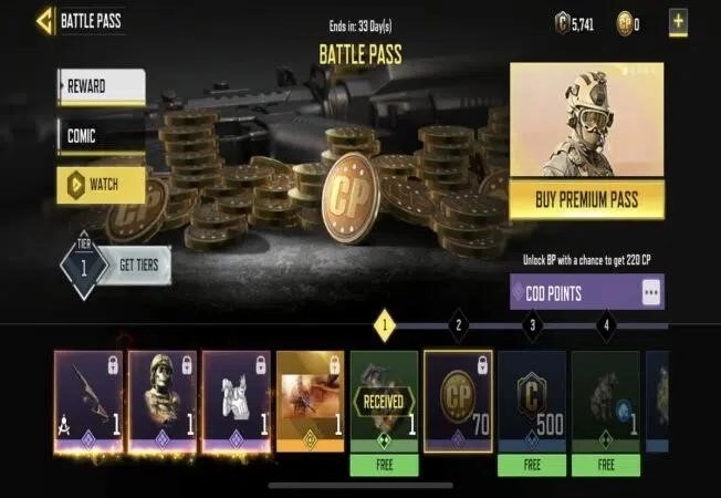 COD Mobile Season 4 Battle Pass Premium Награды