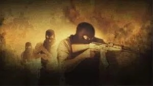 A promotional image of two terrorists in the game CS:GO