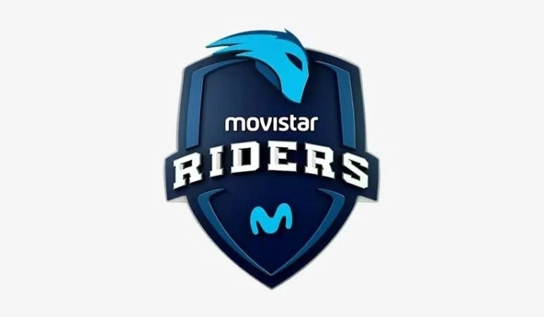 Логотип Movistar Riders светло-серый bg