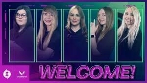 Evil Geniuses the Dignitas Female Valorant team.