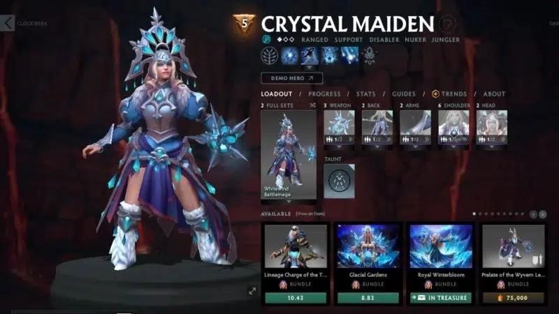 Crystal Maiden готовится вывести из строя своих врагов