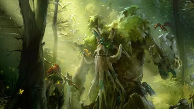 Treant Protector использует живую броню на союзниках