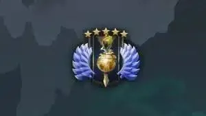 The icon for Dota 2's Divine Rank, the highest MMR rank in the game